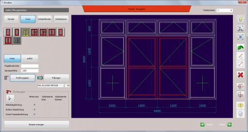 c-mol Fensterbausoftware - Fenster-Türen - Standard