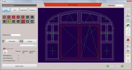 c-mol Fensterbausoftware - Fenster-Türen - Sonder